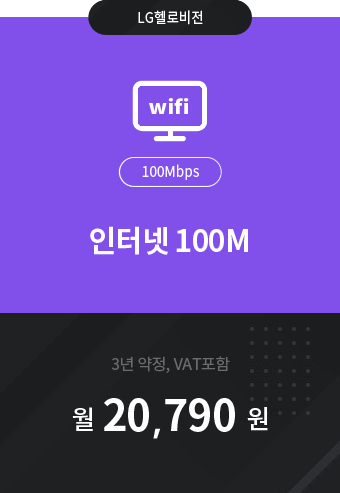 인터넷 100M 20,790원