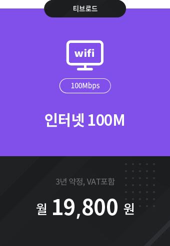 인터넷 100M 19,800원